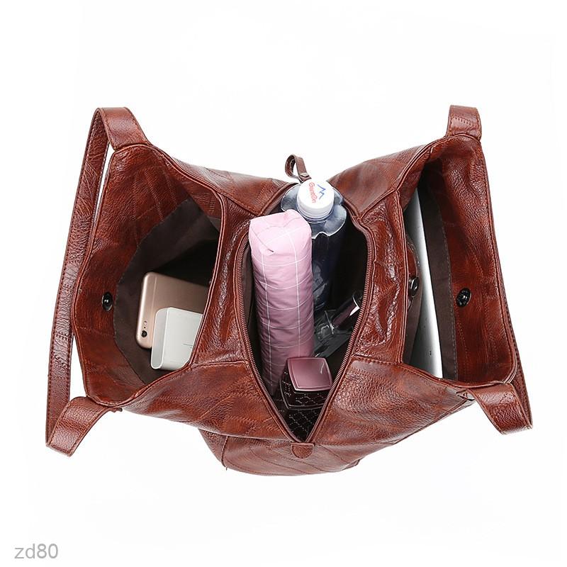 zd80-2024 Fashion retro soft leather shoulder bag ladies