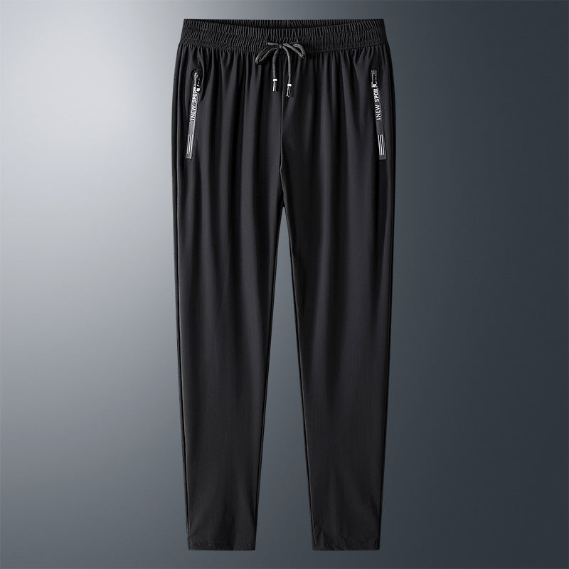 key67-Summer ultra-thin quick-drying ice silk elastic pants