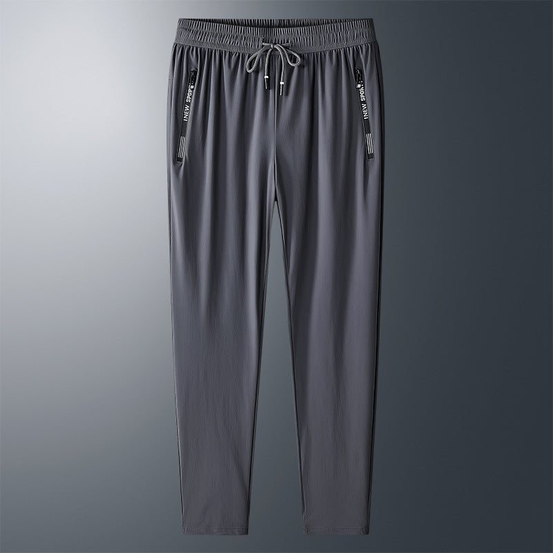 key67-Summer ultra-thin quick-drying ice silk elastic pants
