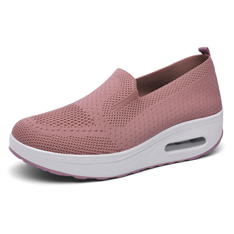 Breathable fly knit women's sports shoes