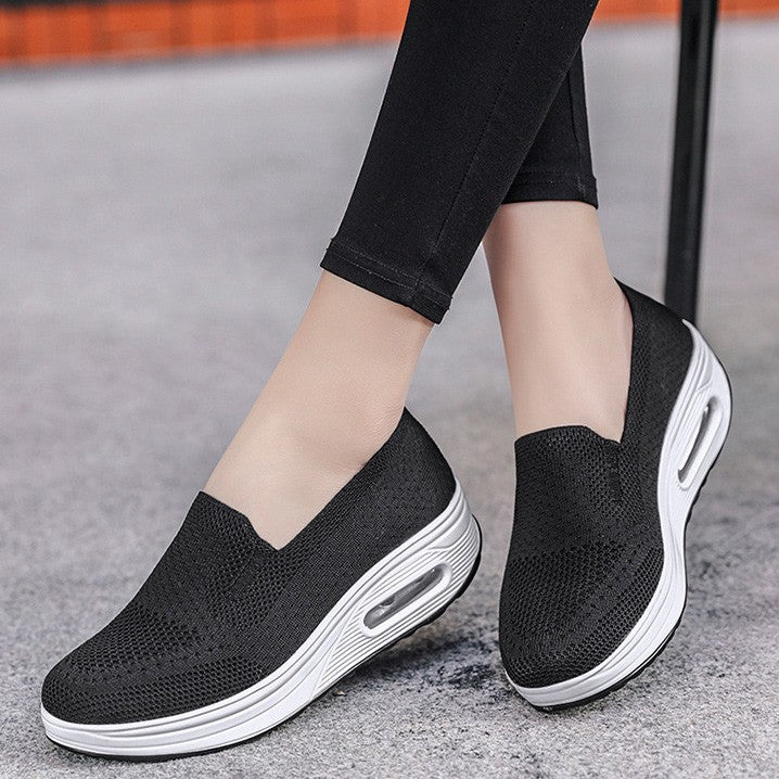 Breathable fly knit women's sports shoes