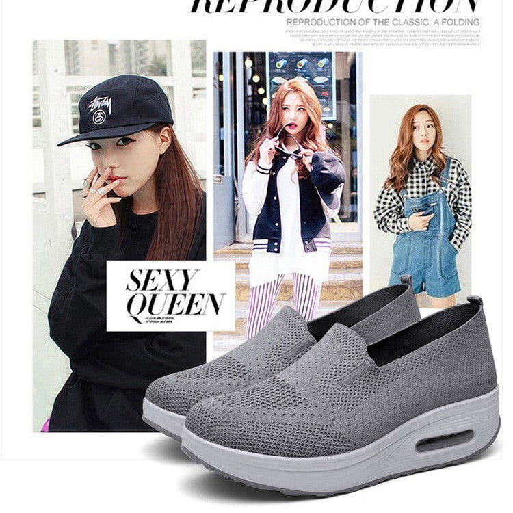 Breathable fly knit women's sports shoes