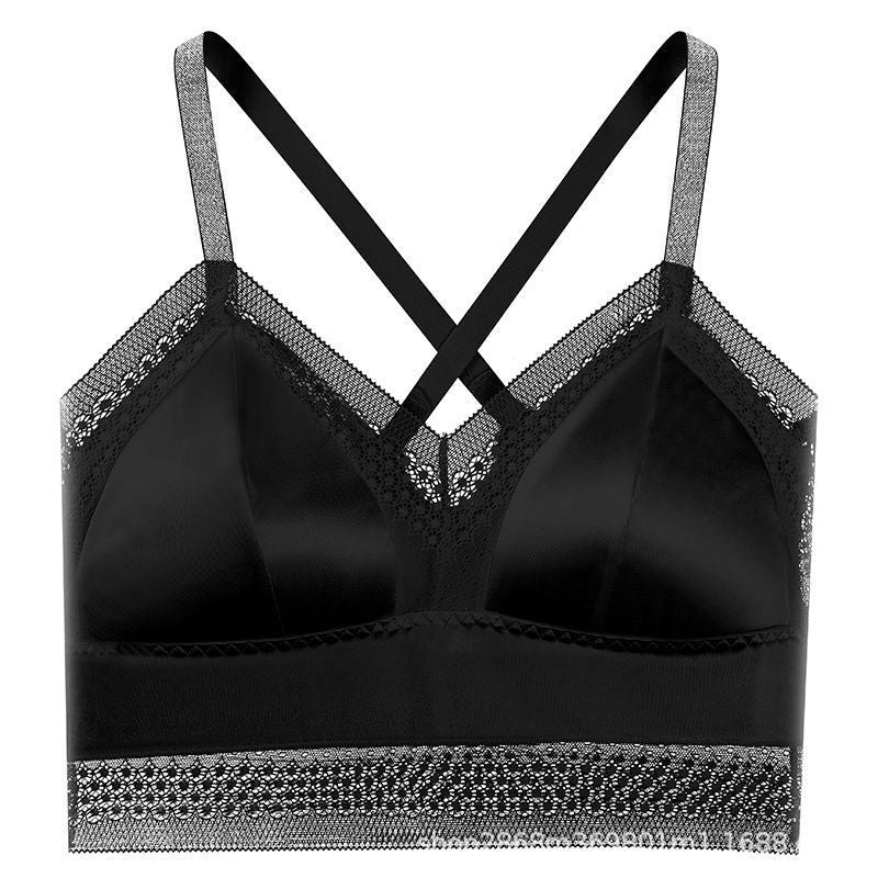 zp645-Thin glitter cross suspenders beautiful back vest underwear