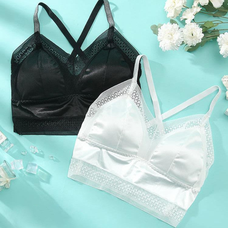 zp645-Thin glitter cross suspenders beautiful back vest underwear