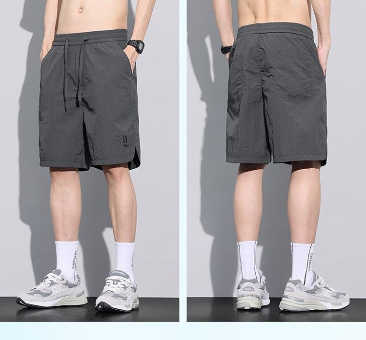 sa357-Men's summer ice silk thin casual shorts