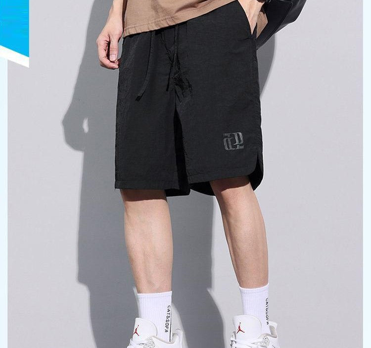 sa357-Men's summer ice silk thin casual shorts
