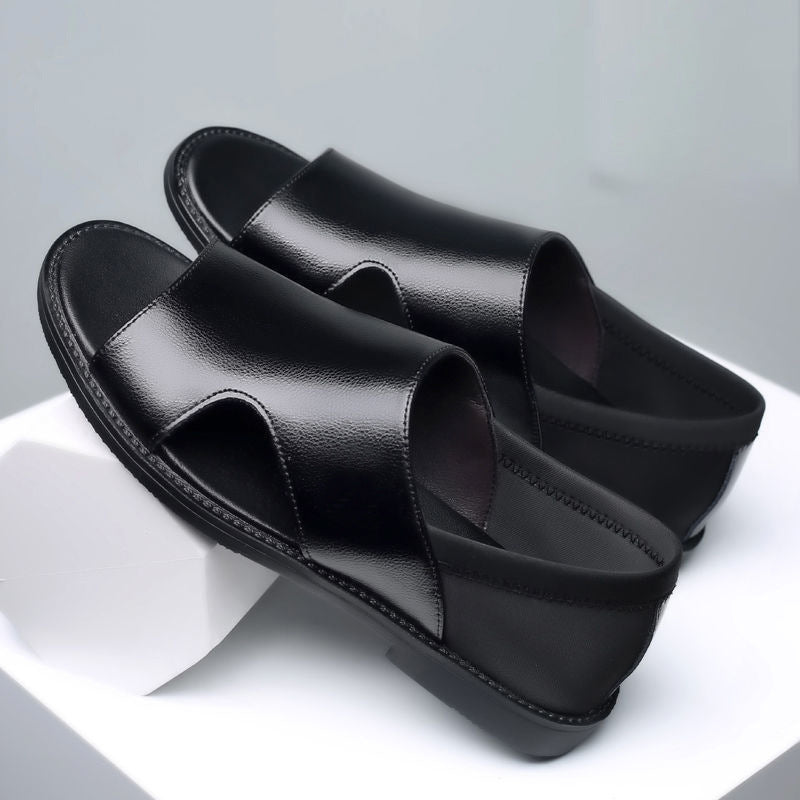 fa03-Men's summer leather casual sandals