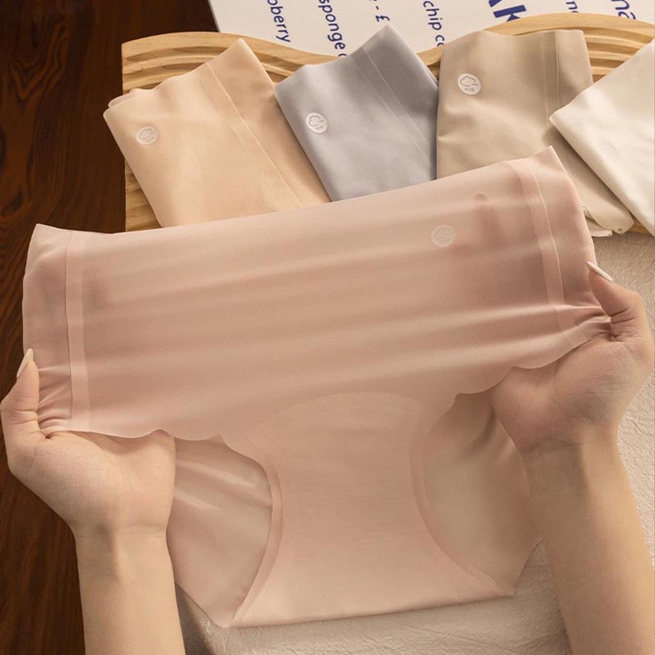 ultra-thin ice silk underwear for women