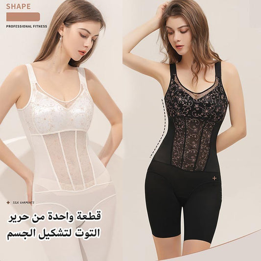 zp420-Mulberry silk shaping waist and hip lifting one-piece body shaper for women