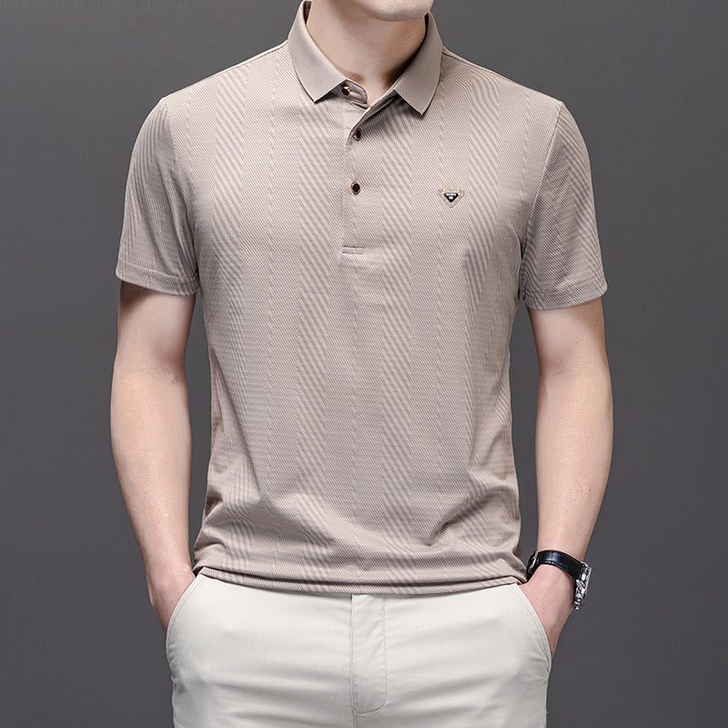 ae698-Men's simple business fashion polo shirt