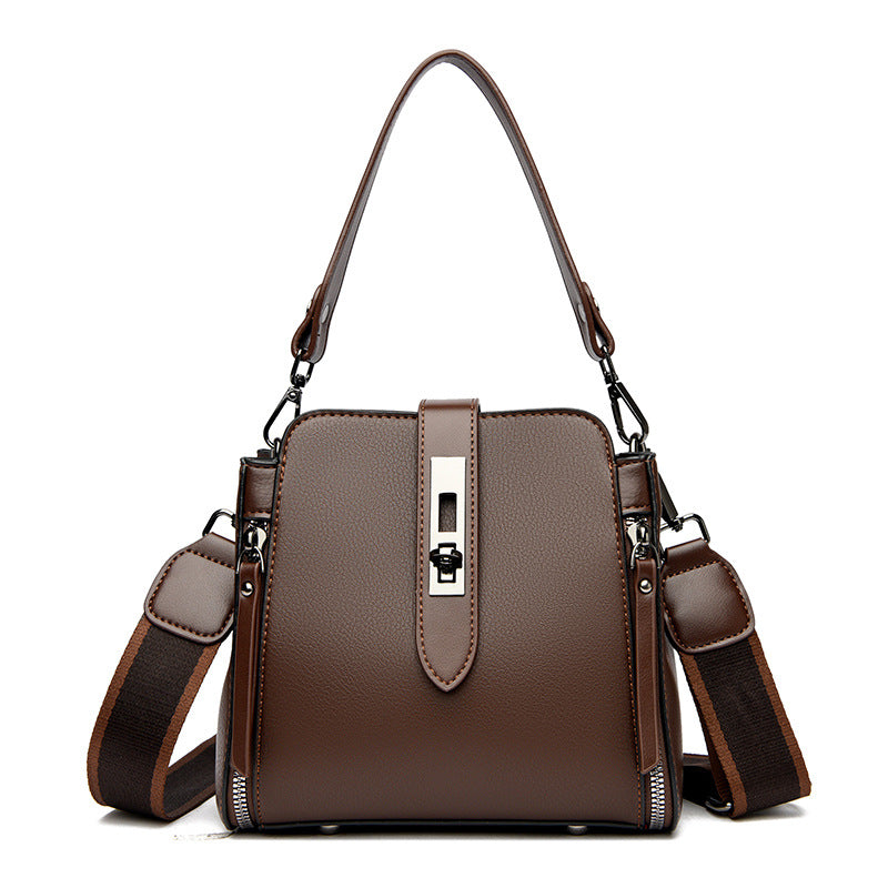 Women's simple and fashionable large capacity versatile shoulder bag