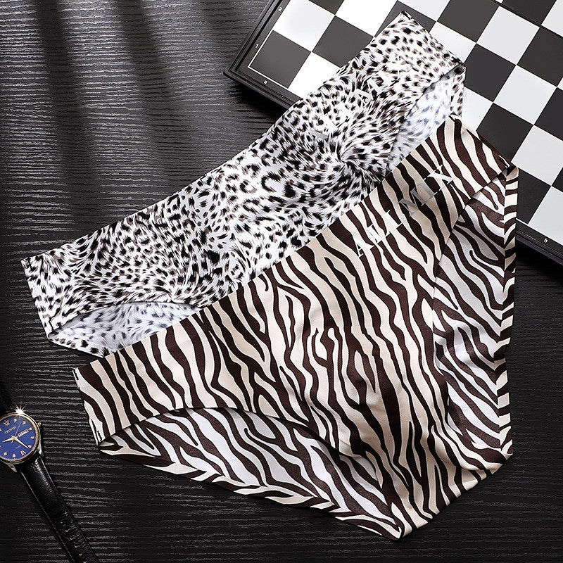 zd360-5 Pieces Leopard print sexy men's briefs