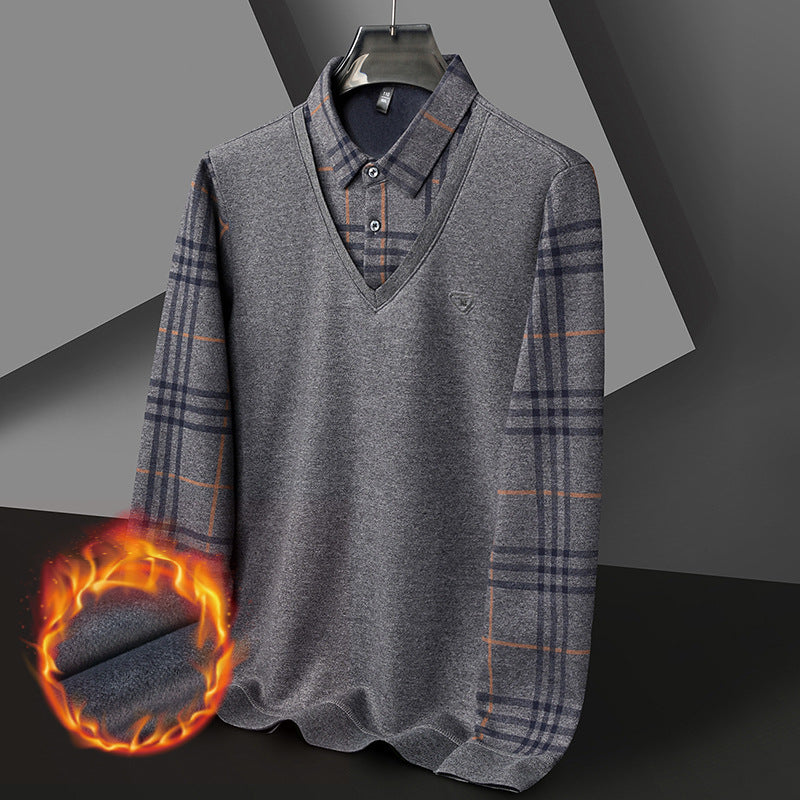 Fashionable and handsome men's long-sleeved T-shirt