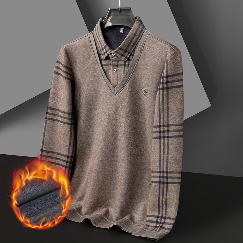 Fashionable and handsome men's long-sleeved T-shirt