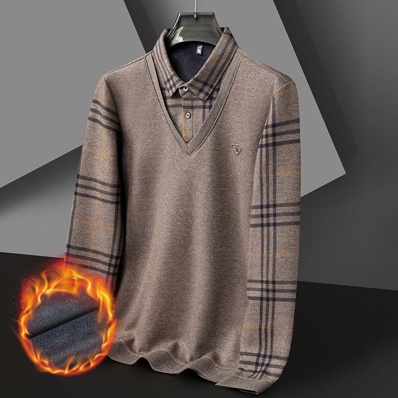 Fashionable and handsome men's long-sleeved T-shirt