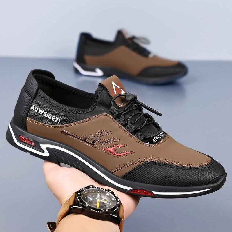 Spring fashion casual sports leather shoes
