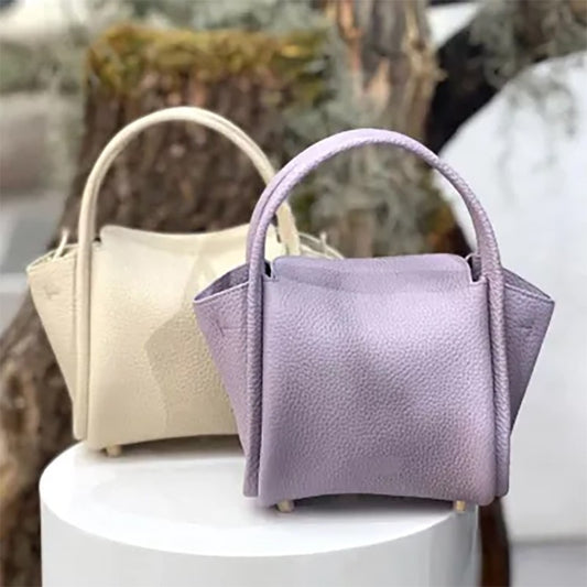 Simple solid color mini handbag crossbody bag
