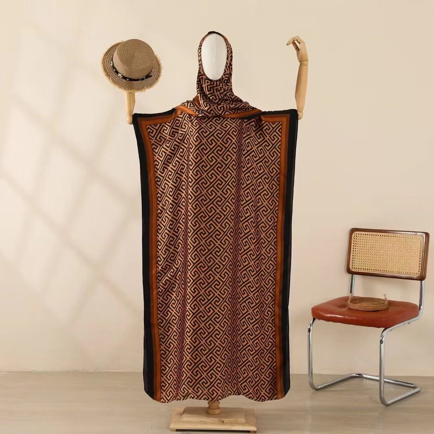 zp563-New silk beach sun cover-up