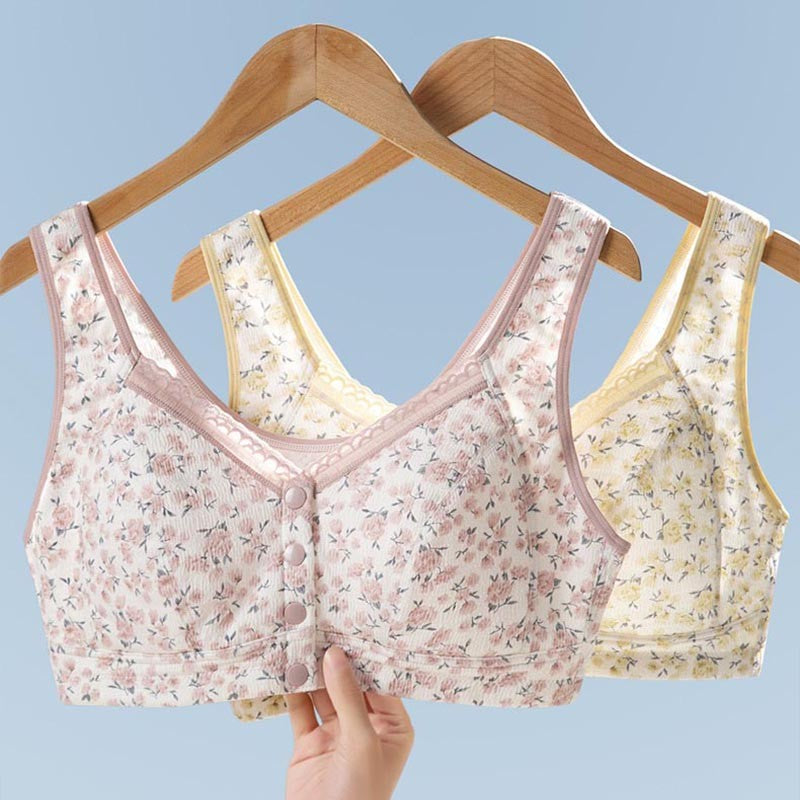 zp566-Front button vest bra for middle-aged and elderly people