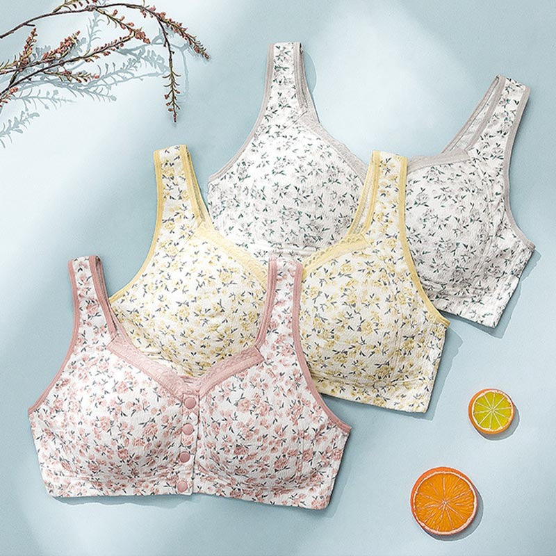 zp566-Front button vest bra for middle-aged and elderly people