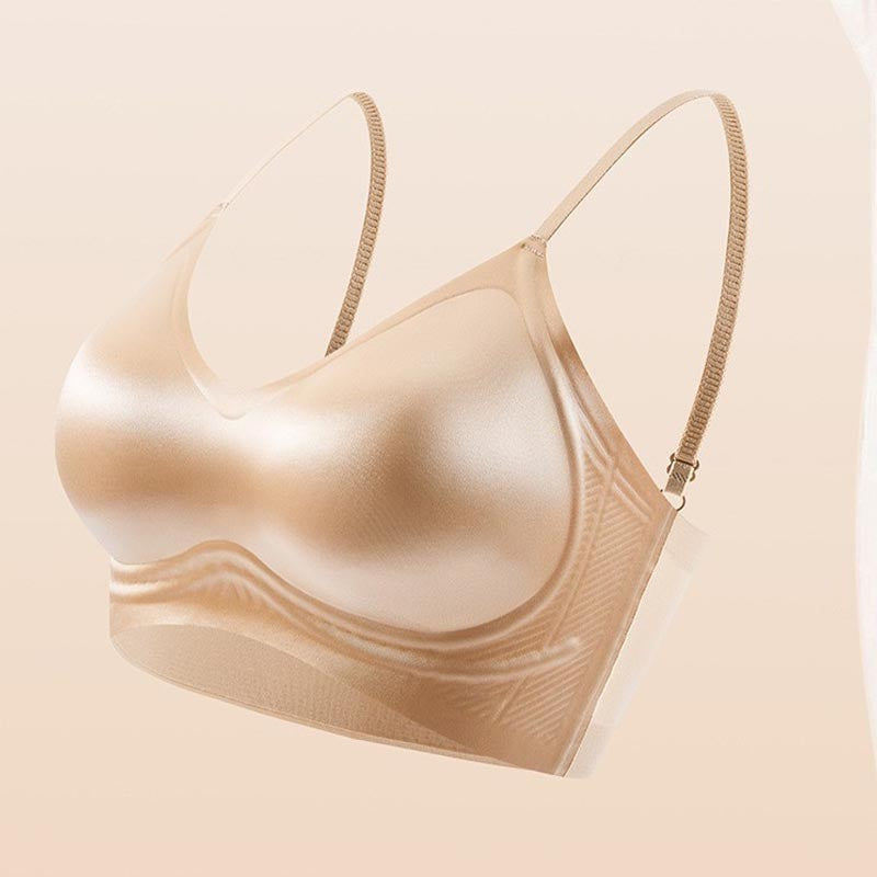 zp571-Women's High Luxury Silk Satin Push-Up Bra