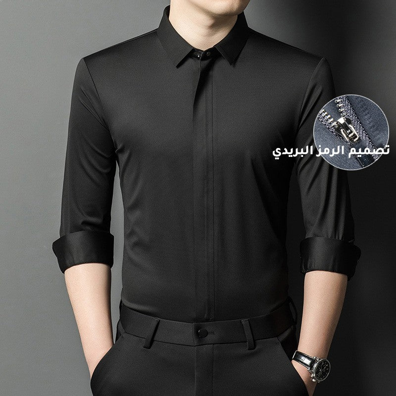 zd315-2025 Zipper Long Sleeve Shirt Men