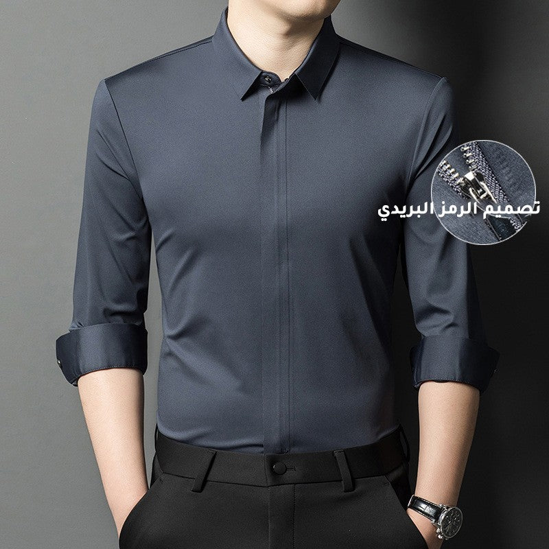 zd315-2025 Zipper Long Sleeve Shirt Men
