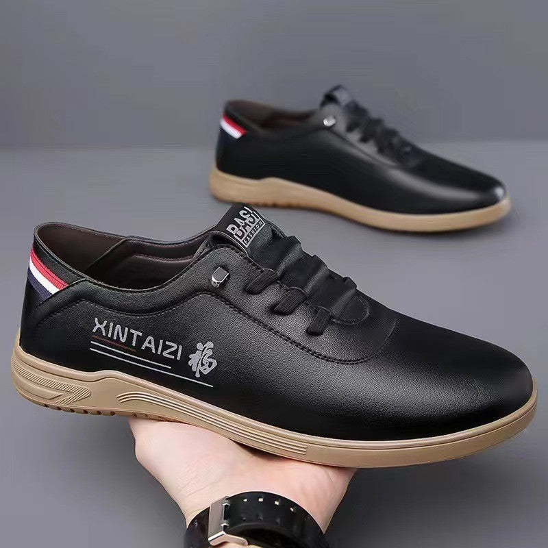 Men's casual non-slip wear-resistant soft-soled leather shoes