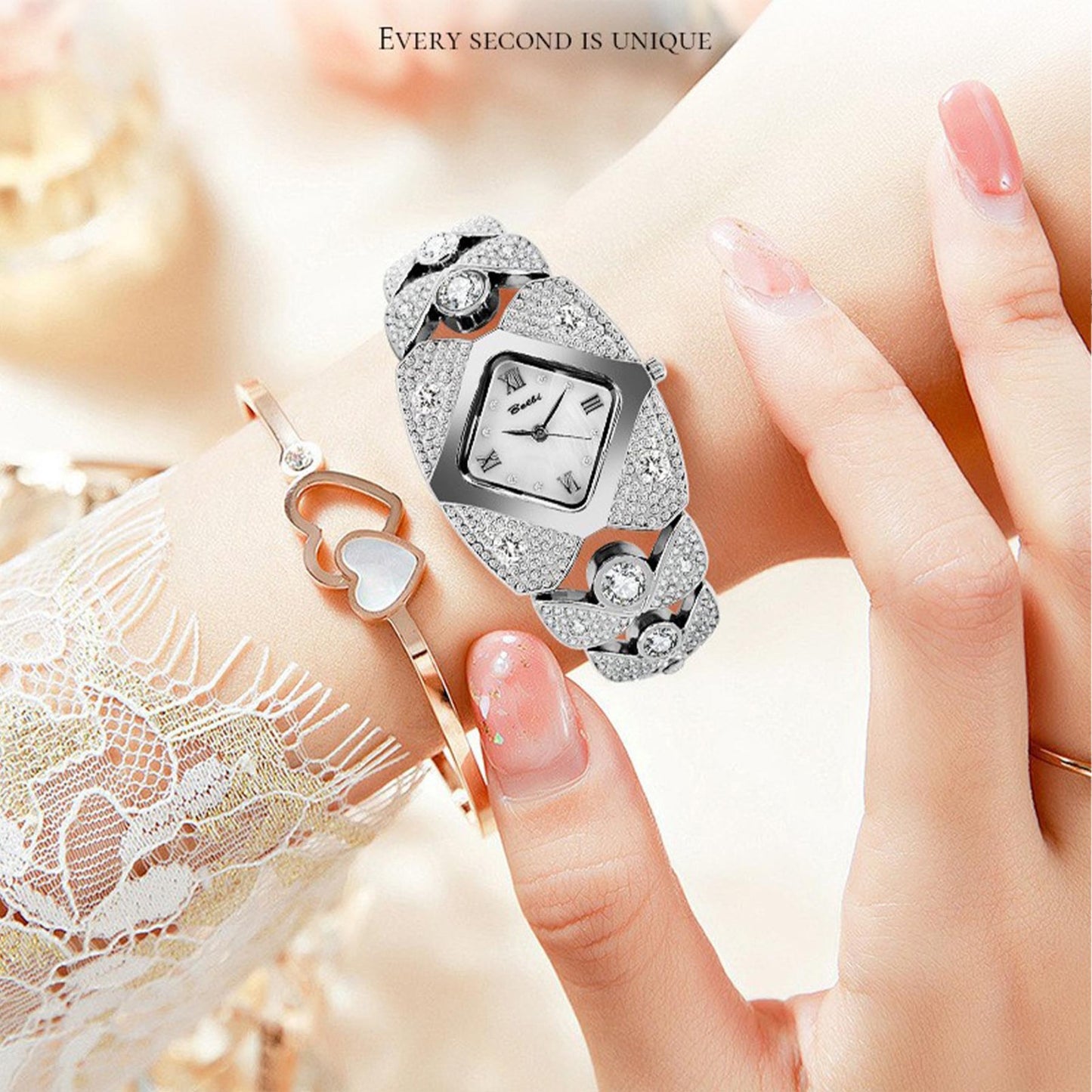 Women's Fashion Quartz Watch with Diamonds