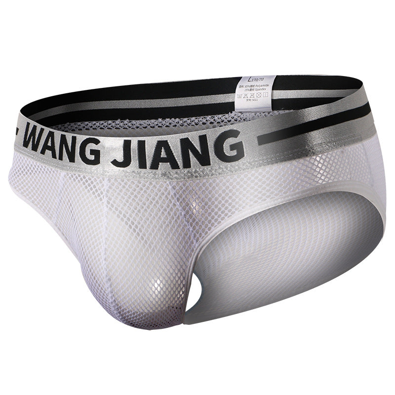 cf264-Men's Ice Silk Mesh Breathable Briefs