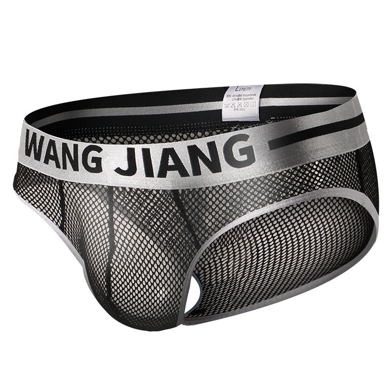 cf264-Men's Ice Silk Mesh Breathable Briefs