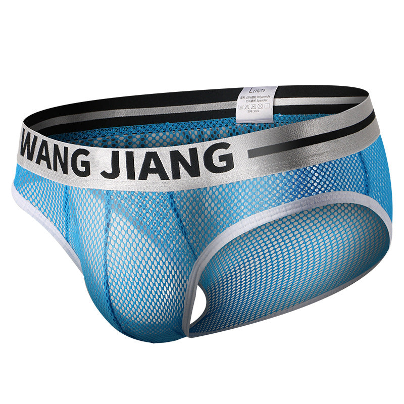cf264-Men's Ice Silk Mesh Breathable Briefs