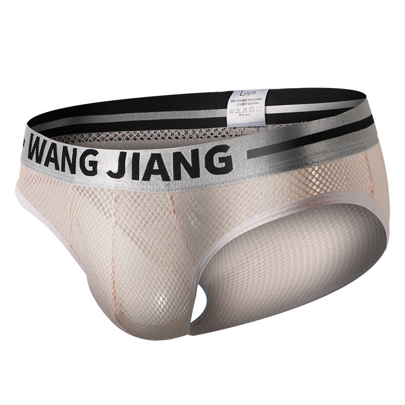 cf264-Men's Ice Silk Mesh Breathable Briefs