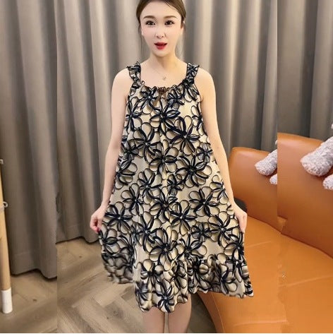 zp580-New loose age-reducing suspender nightdress