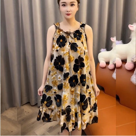 zp580-New loose age-reducing suspender nightdress