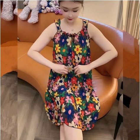 zp580-New loose age-reducing suspender nightdress
