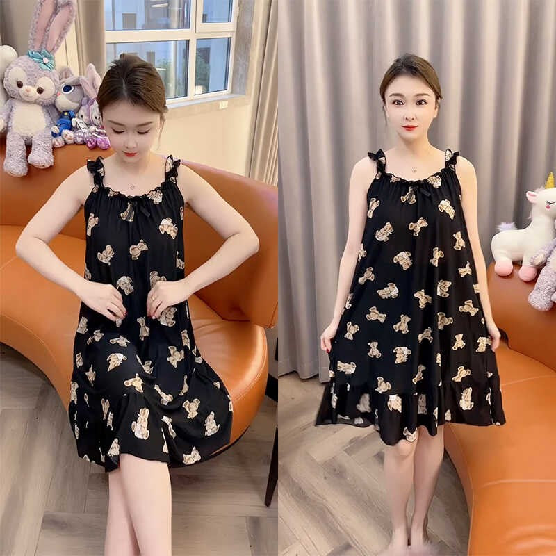 zp580-New loose age-reducing suspender nightdress