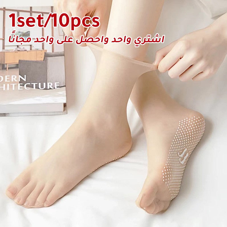 Women's summer anti-snagging ultra-thin glued stockings
