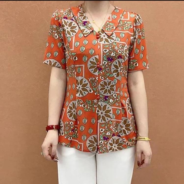 zp599-Women's summer casual loose slim T-shirt