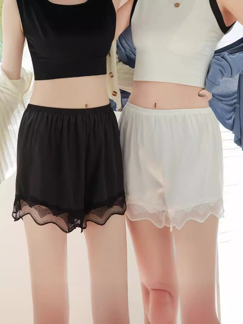 zp600-Women's lace anti-exposure home shorts