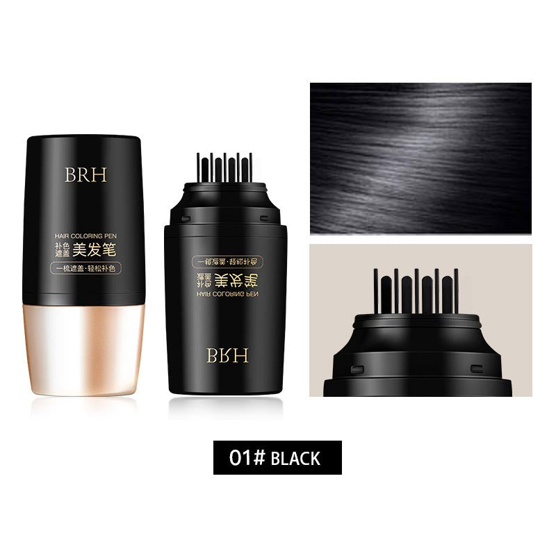 Disposable gray hair covering color repair hair pen