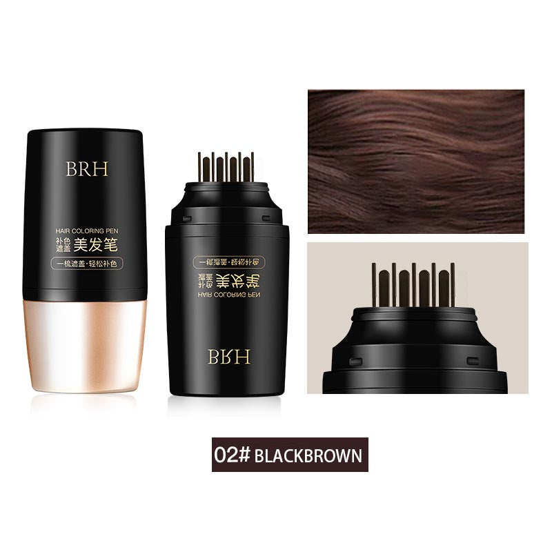 Disposable gray hair covering color repair hair pen