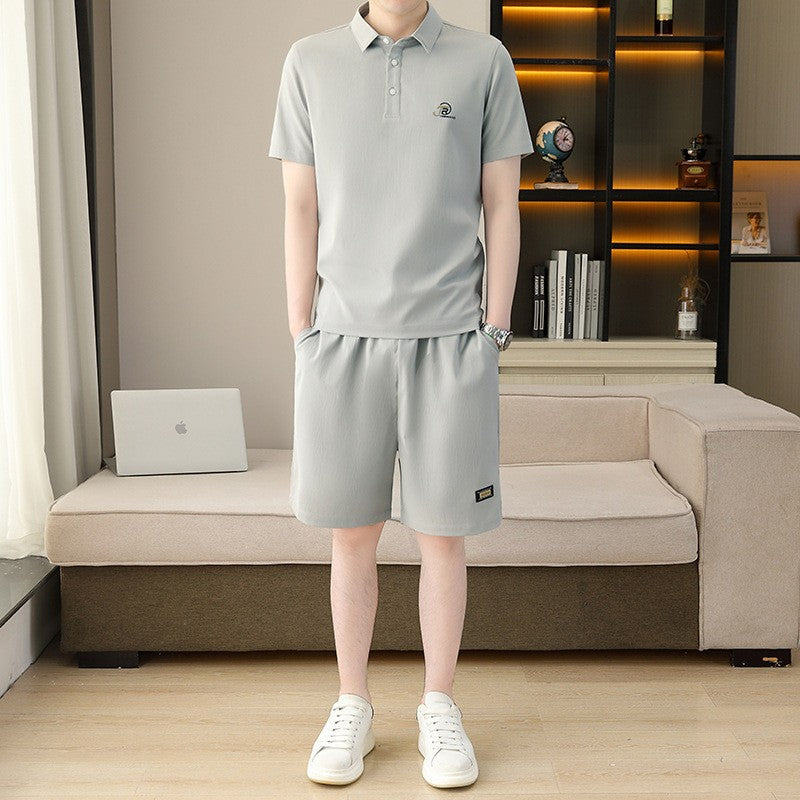 Men's summer fashionable all-match Korean style casual set