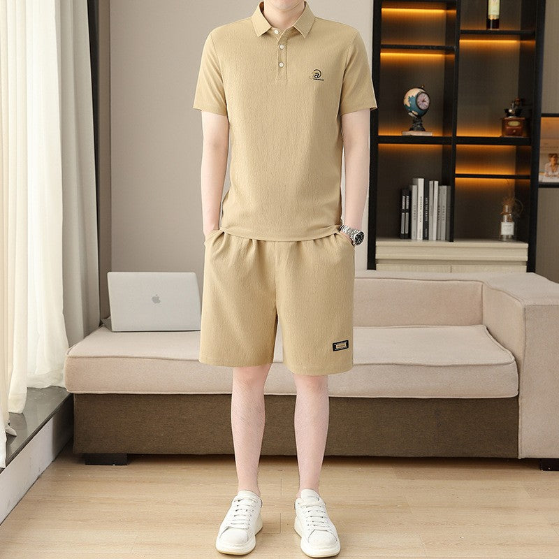 Men's summer fashionable all-match Korean style casual set