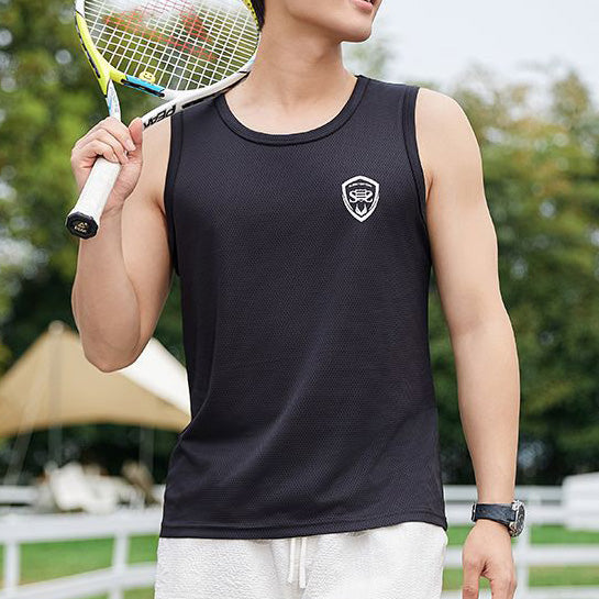 Breathable quick-drying ice silk men's sports vest