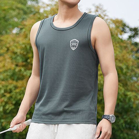 Breathable quick-drying ice silk men's sports vest