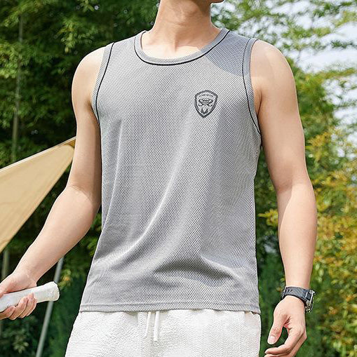 Breathable quick-drying ice silk men's sports vest