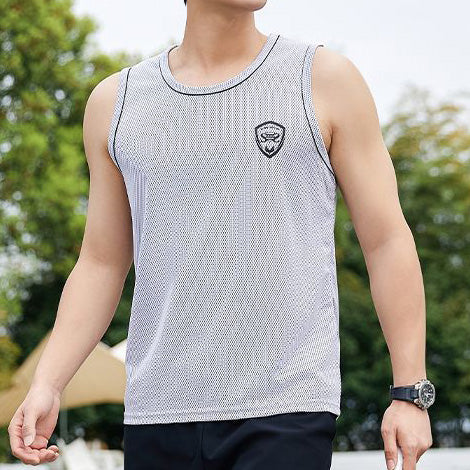 Breathable quick-drying ice silk men's sports vest