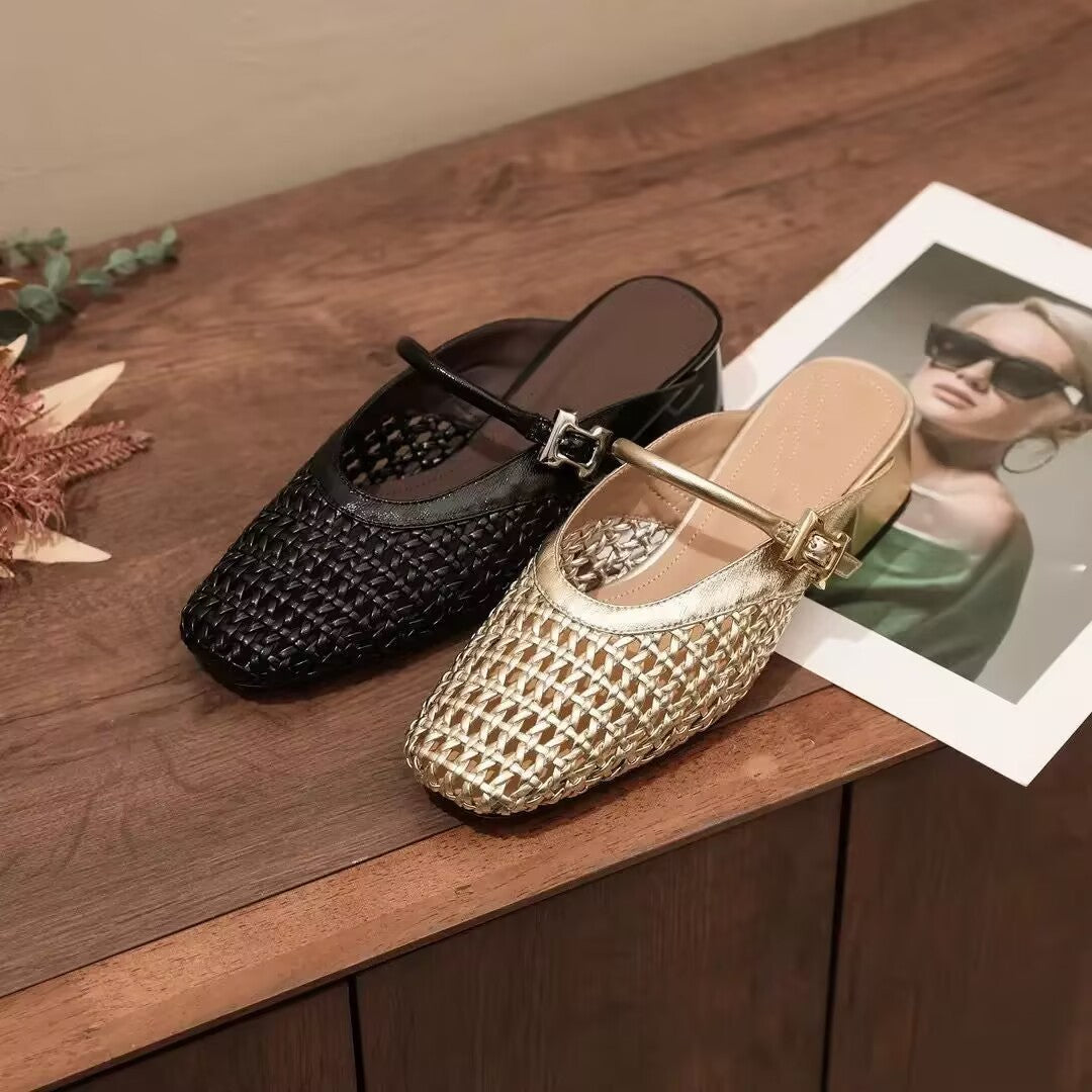 New woven hollow bag minimalist style ladies summer sandals