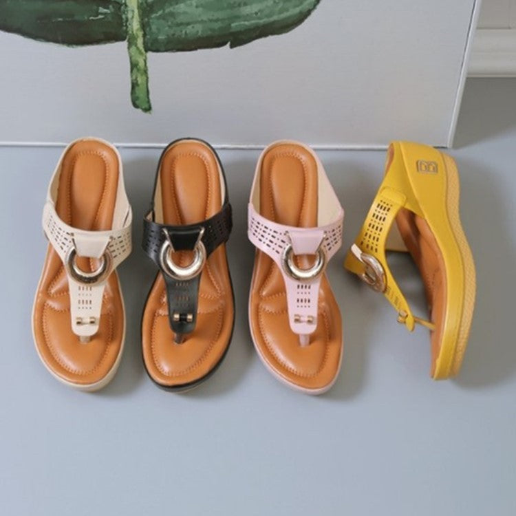 zp616-Women's summer large size wedge sandals